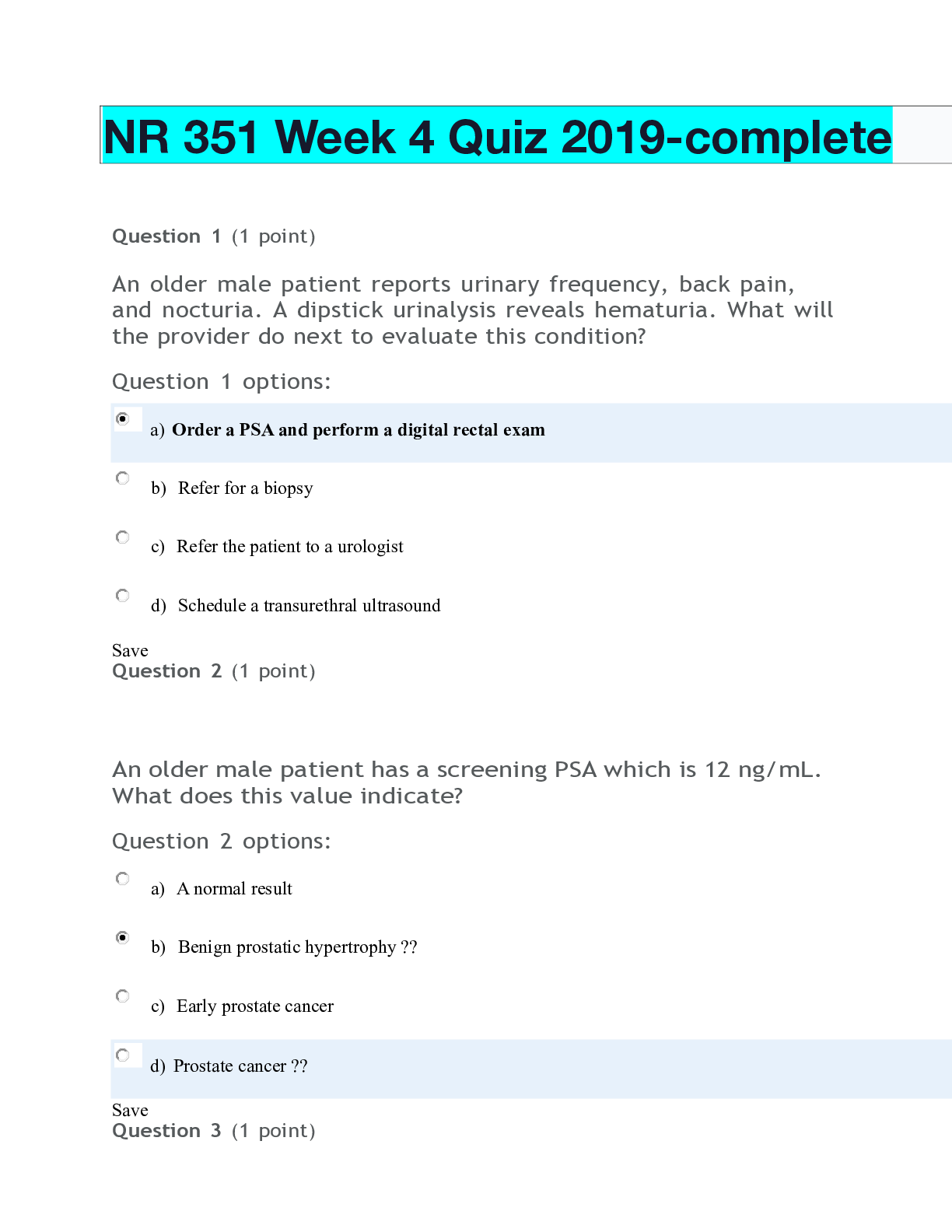 Preview image of NR 351 Week 4 Quiz 2019-complete document